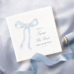 Blue Bow She's Tying The Knot Bridal Shower Napkin<br><div class="desc">Blue Bow She's Tying The Knot Bridal Shower Napkins</div>