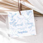 Blue Bow Sweet 16th Birthday Party Square Favour Tags<br><div class="desc">Thank your guests with these cute Coquette favour tags,  the perfect addition to your party giveaways. Customisable and easy to print,  they’ll add a heartfelt detail to your celebration.

111BD C</div>