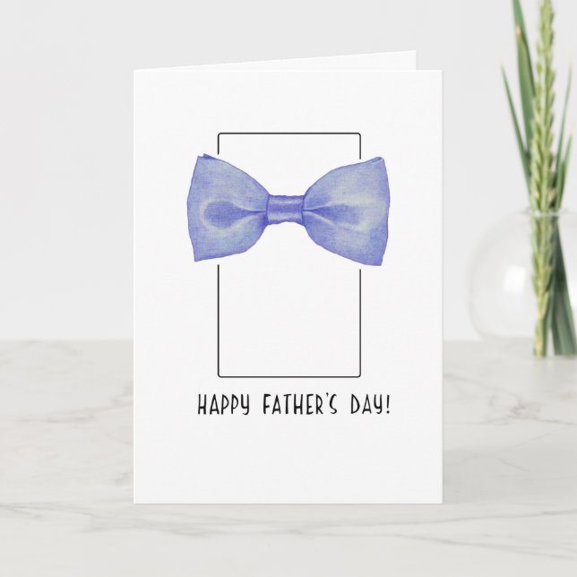 Blue Bow Tie Father's Day Card (Front)