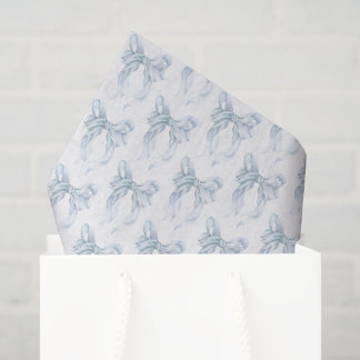 Blue Bow Tissue Paper