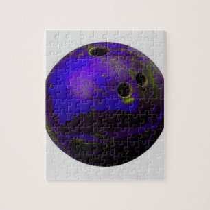 Blue Bowling Ball Customise It Jigsaw Puzzle