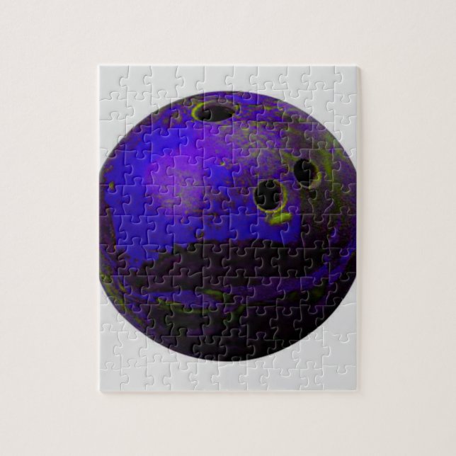 Blue Bowling Ball Customise It Jigsaw Puzzle (Vertical)