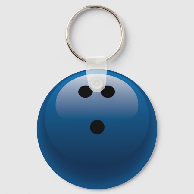 BLUE BOWLING BALL KEY RING (Front)