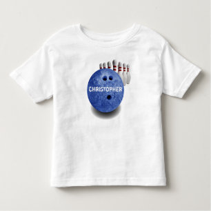 Blue Bowling Custom Ball Tee