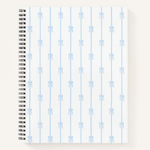 Blue Bows and Stripes Notebook