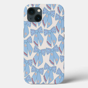 Blue Bows Coquette iPhone 13 Case