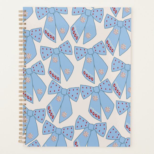 Blue Bows Coquette Planner (Front)