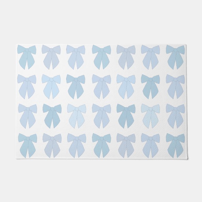Blue Bows Doormat (Front)