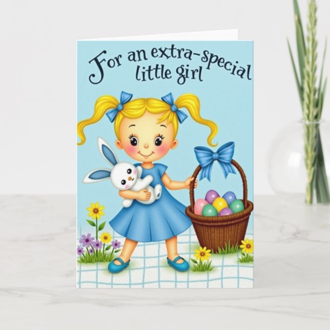 Blue Bows Easter Joy Card (Front)