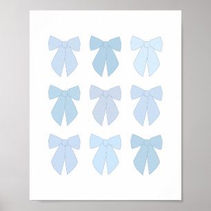 Blue Bows Poster