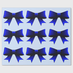 Blue Bows Wrapping Paper