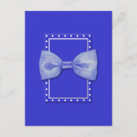 Blue Bowtie blue Postcard