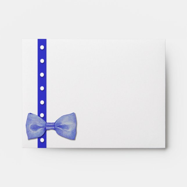 Blue BowTie Note Card Envelope (Front)