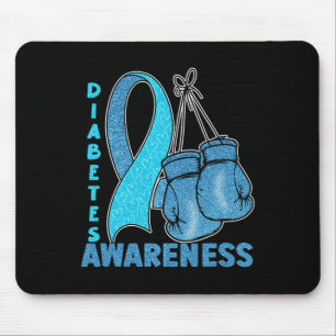 Blue Boxing Gloves Ribbon Diabetes Awareness 1 Mouse Pad