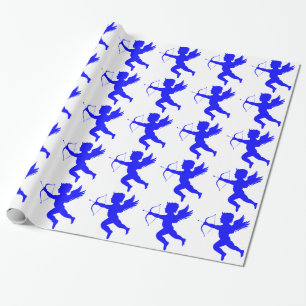 Blue Boy Angel Wrapping Paper