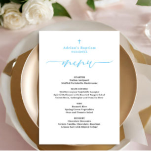 Blue Boy Baptism Menu