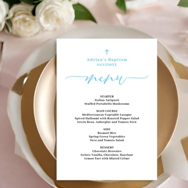 Blue Boy Baptism Menu (Creator Uploaded)