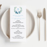 Blue Boy Baptism Menu<br><div class="desc">Elegant Baby Boy Baptism Menu Celebrate your baby boy's baptism with our charming Baby Boy Baptism Menu, featuring elegant blue lettering and a delicate blue cross design. This menu adds a touch of grace and sophistication to your celebration, setting the perfect tone for this special occasion. Whether you're hosting a...</div>