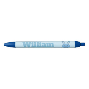Blue Boy Bunny Face Spring Easter Custom Ink Pen