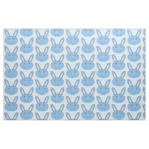 Blue Boy Bunny Face Spring Easter Fabric