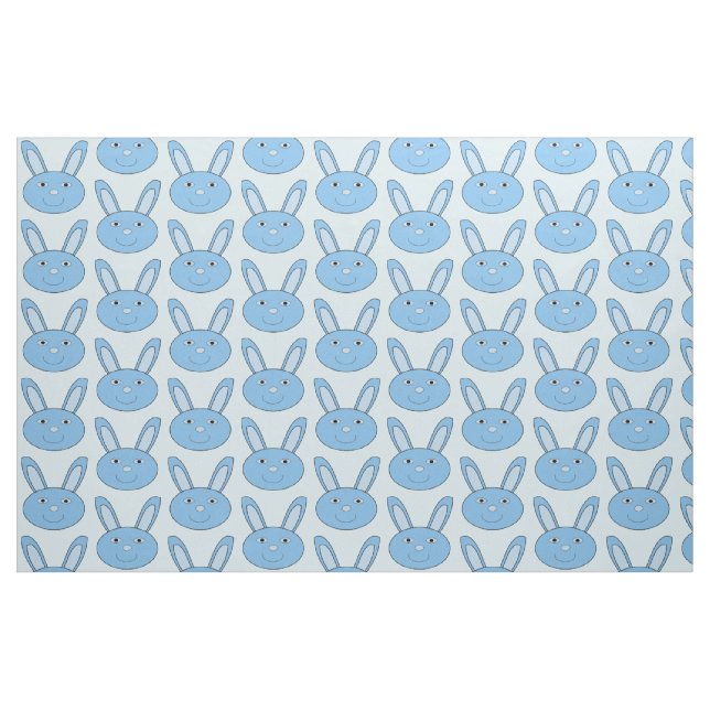 Blue Boy Bunny Face Spring Easter Fabric (Fat Quarter)