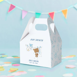  Blue Boy Clothesline Hanging on Rope Baby Shower Favour Box