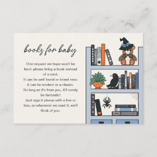 Blue Boy Halloween Baby Shower Books For Baby Enclosure Card