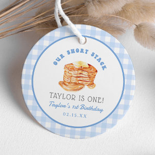 Blue Boy Our Short Stack Is One Birthday Favour Tags
