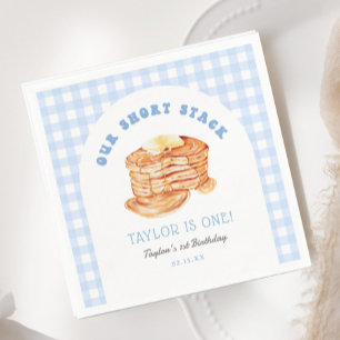 Blue Boy Pancake Breakfast 1st Birthday Party Napkin