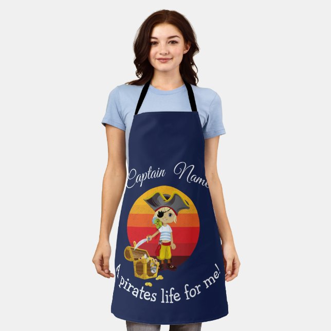 Blue Boy Party Pirate Apron (Worn)