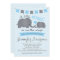 Blue Boy Peanut Elephant Baby Shower invitation