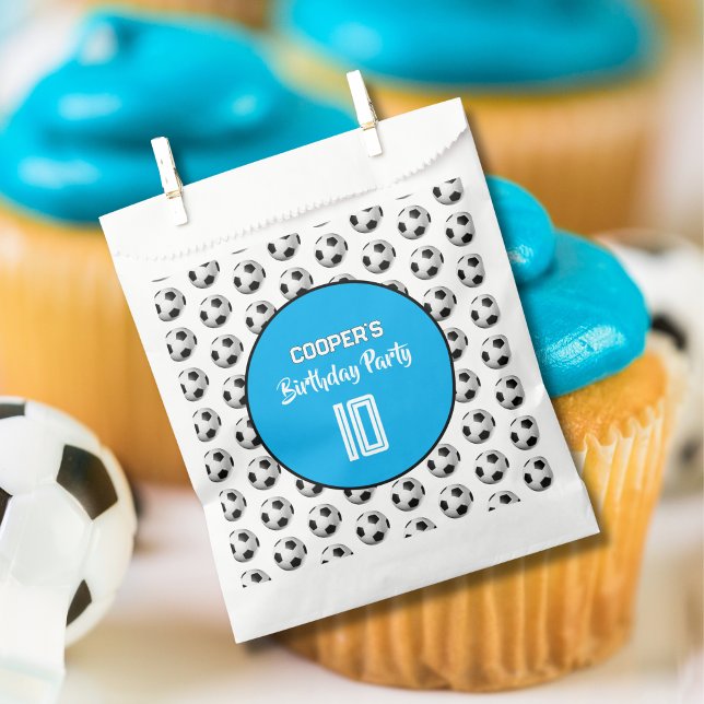 Blue Boy Soccer Birthday Party Favour Bag (Creator Uploaded)