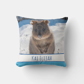 Blue Boys Personalised Quokka Beach Cushion