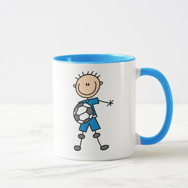 Blue Boys Soccer Mug (Right)