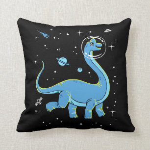 Blue Brachiosaurus Dinos In Space Cushion
