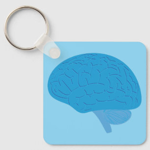 Blue Brain Key Ring
