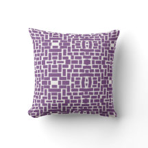 Blue brick pattern Throw Pillow