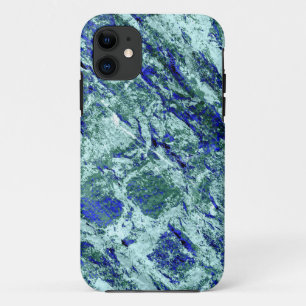 Blue brick wall grunge textures iPhone 11 case