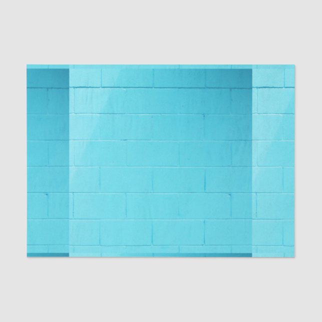 Blue Brick Wall Tissue Paper (Front)