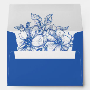 Blue Bridal Shower Envelope