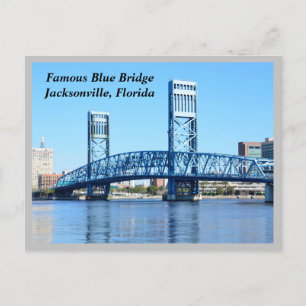  Blue Bridge Jacksonville, Florida Holiday Postcard