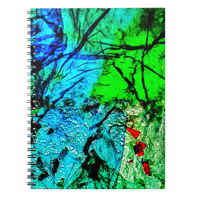 Blue bright abstract Spiral Photo Notebook,Delight Notebook (Front)