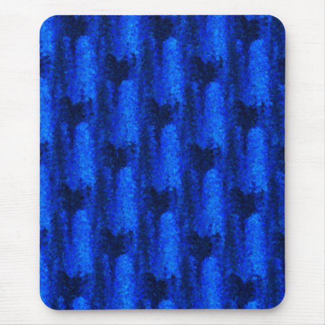 Blue Broken Glass Pattern Mouse Pad (Front)