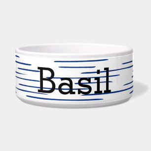 BLUE BROKEN LINES pet bowl