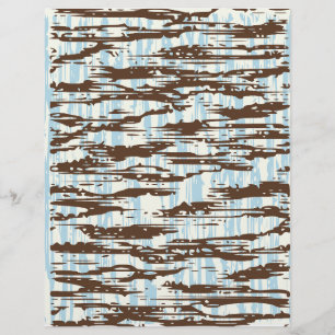 Blue & Brown Abstract Scrapbook Paper