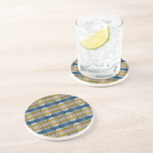 Blue, Brown, Drinking Coaster - Sunset