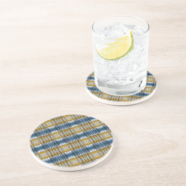 Blue, Brown, Drinking Coaster - Sunset (Side)