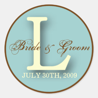 Blue & Brown Monogram L Sticker