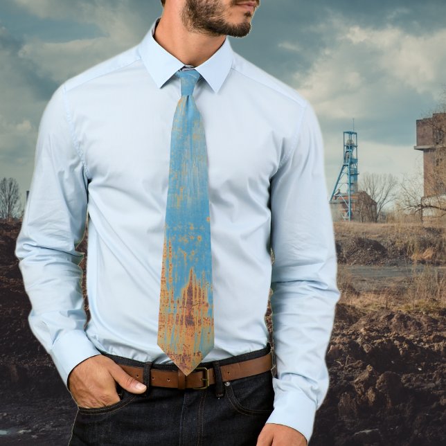 Blue brown rusted tie (Creator Uploaded)