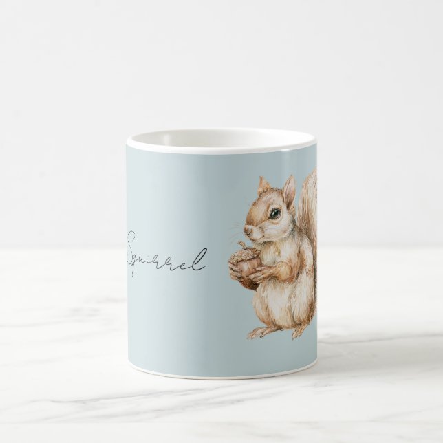 Blue Brown Squirrel Coffee Mug (Center)